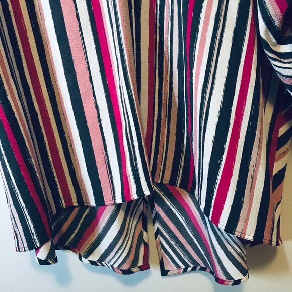 NWT Jones New York Pink Striped Tunic Dress Shirt - Picture 5 of 16